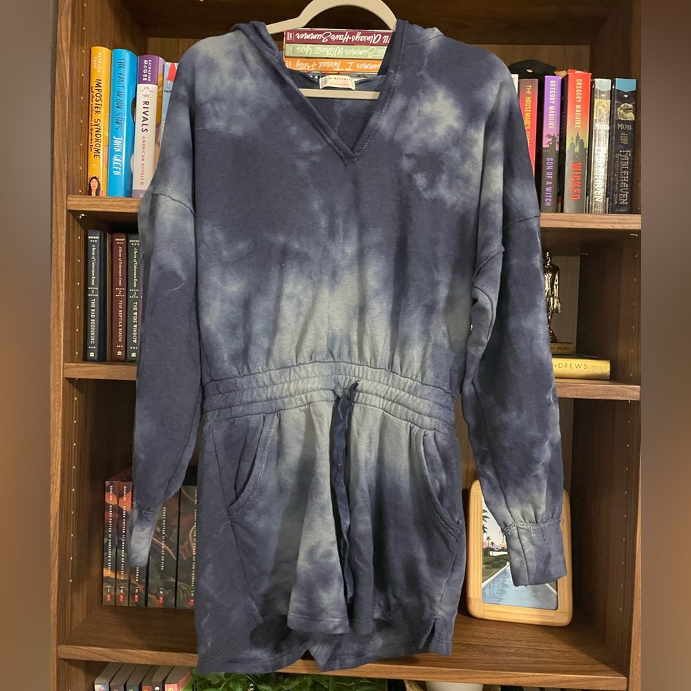 Free People Movement tie-dye hooded romper NWOT